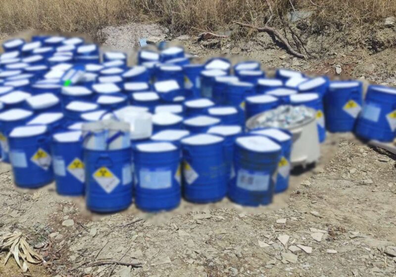 Θεσσαλονίκη: Έριχναν απόβλητα από συσκευασίες για σπινθηρογραφήματα σε υπαίθριο χώρο στο Φίλυρο